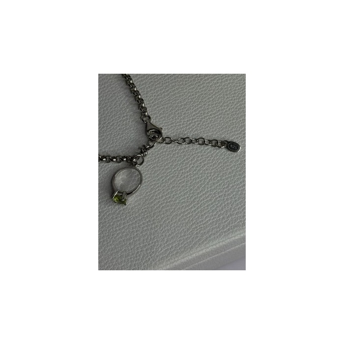 925 Sterling Silver Bracelet Multicolor Gemstones Length 8, 9 Inch