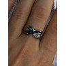 925 Sterling Silver Sapphire Ring Size 8