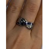 925 Sterling Silver Sapphire Ring Size 8