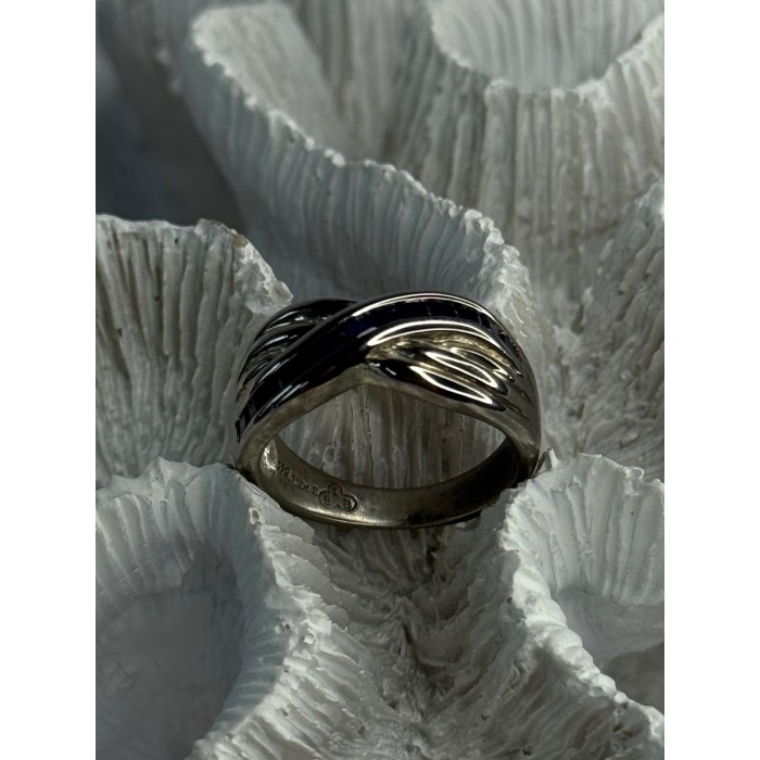 925 Sterling Silver Sapphire Ring Size 8