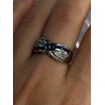 925 Sterling Silver Sapphire Ring Size 8