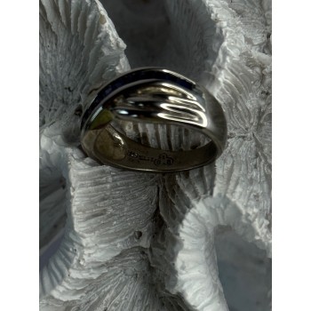 925 Sterling Silver Sapphire Ring Size 8