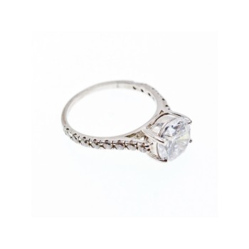925 Sterling Silver CZ Ring Size 6.75