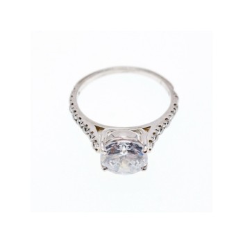925 Sterling Silver CZ Ring Size 6.75
