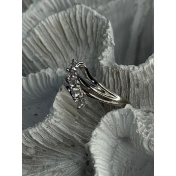 925 Sterling Silver Sun White Topaz Ring Size 6.5