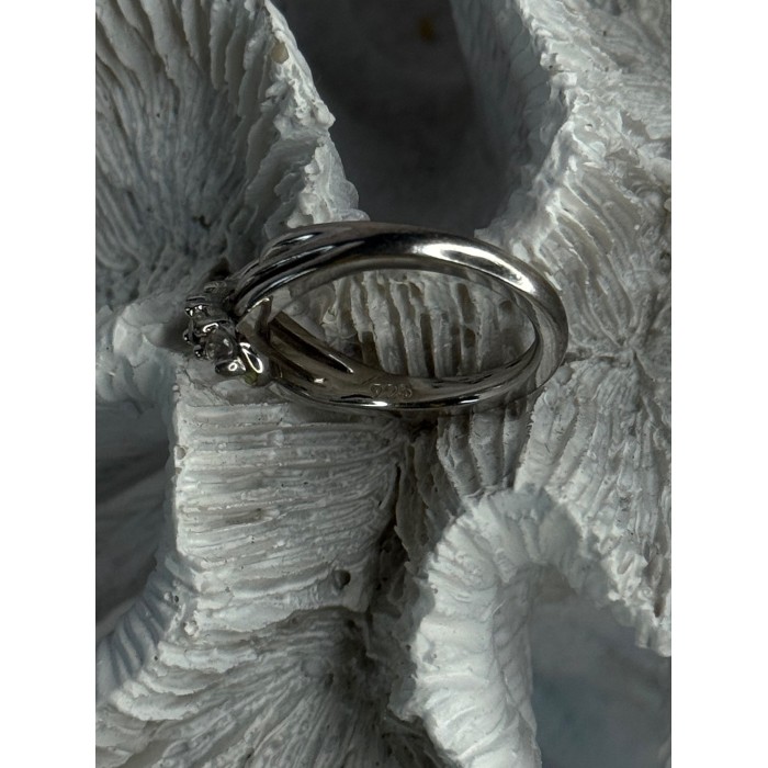 925 Sterling Silver Sun White Topaz Ring Size 6.5