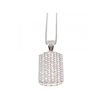 925 Sterling Silver CZ Chain with Pendant