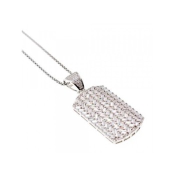 925 Sterling Silver CZ Chain with Pendant