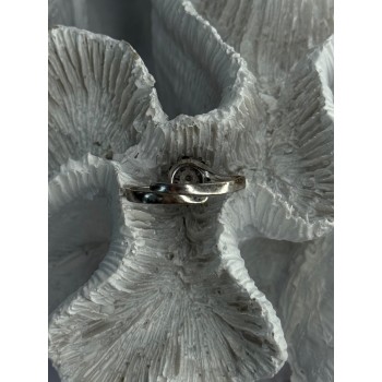 925 Sterling Silver Blue & White Sapphire Flower Ring Sizable