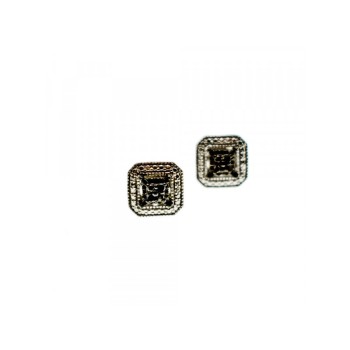 925 Sterling Silver Black Spinel Stud Earrings