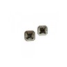 925 Sterling Silver Black Spinel Stud Earrings