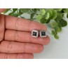 925 Sterling Silver Black Spinel Stud Earrings