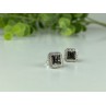 925 Sterling Silver Black Spinel Stud Earrings