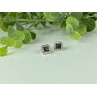 925 Sterling Silver Black Spinel Stud Earrings