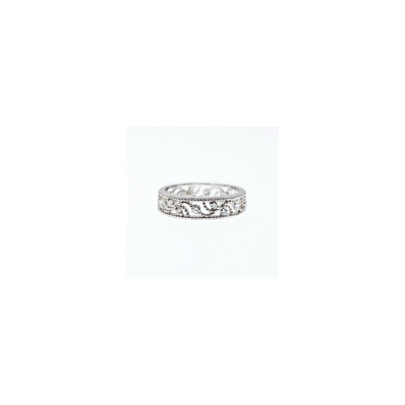 925 Sterling Silver CZ Band Ring Size 5.5; 6.5