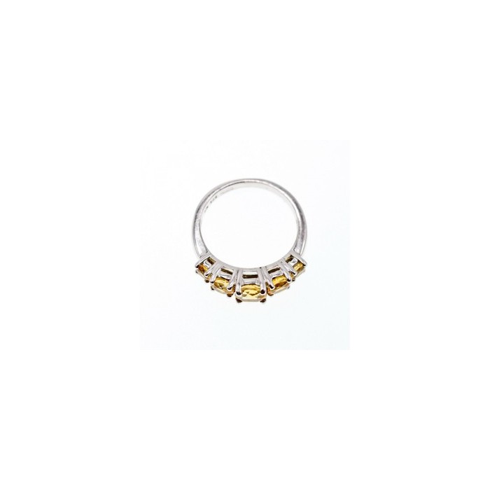 925 Sterling Silver Citrine Ring Size 7
