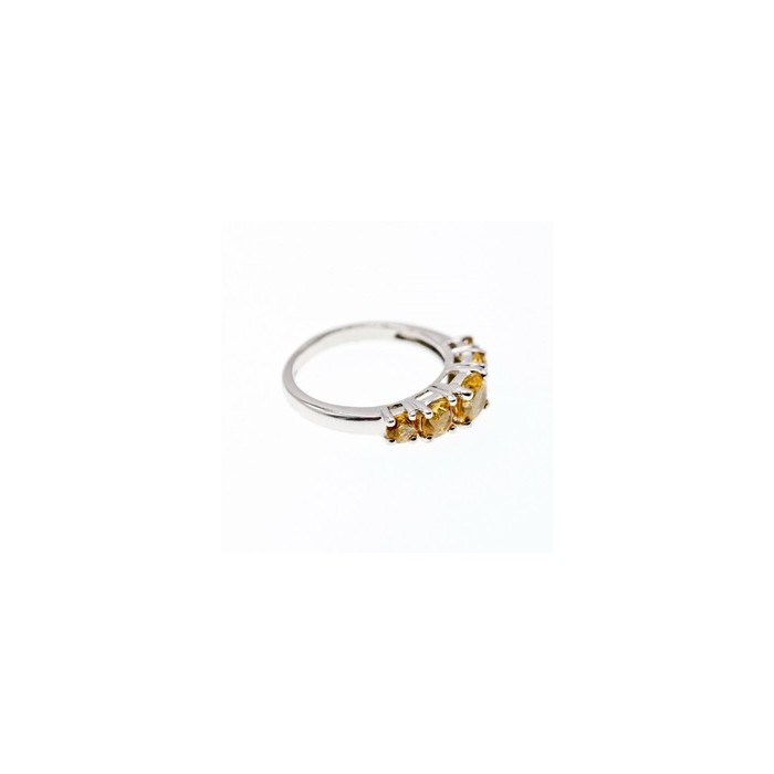925 Sterling Silver Citrine Ring Size 7