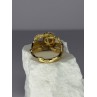 925 STERLING SILVER GOLD PLATED PEARL RING SIZE ADJUSTABLE