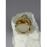 925 STERLING SILVER GOLD PLATED PEARL RING SIZE ADJUSTABLE