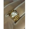 925 STERLING SILVER GOLD PLATED PEARL RING SIZE ADJUSTABLE