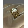 925 STERLING SILVER GOLD PLATED PEARL RING SIZE ADJUSTABLE