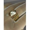 925 STERLING SILVER GOLD PLATED PEARL RING SIZE ADJUSTABLE