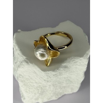 925 STERLING SILVER GOLD PLATED PEARL 