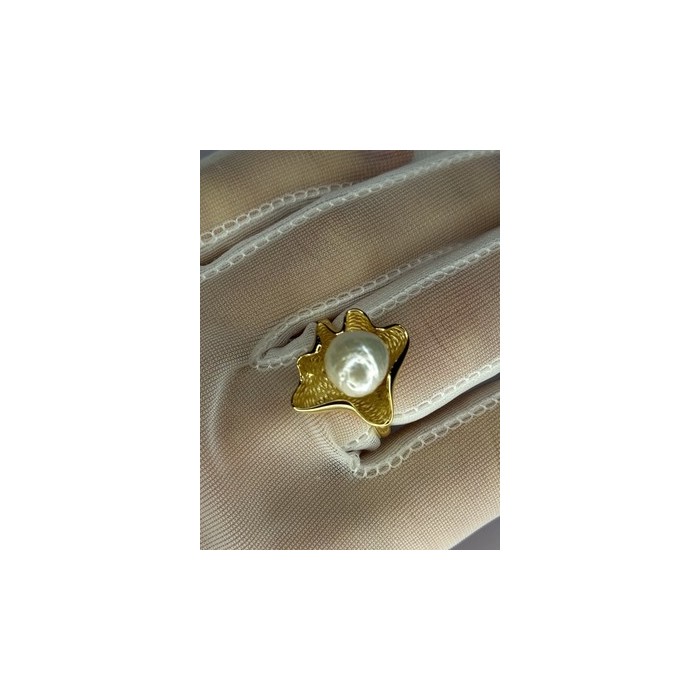 925 STERLING SILVER GOLD PLATED PEARL 