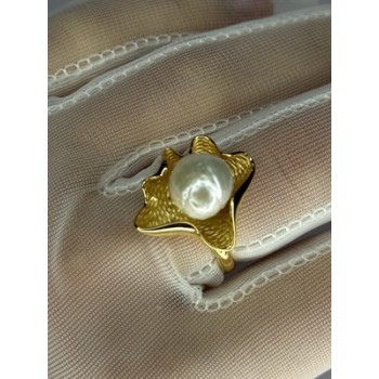 925 STERLING SILVER GOLD PLATED PEARL 