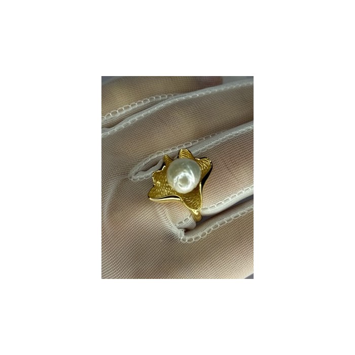 925 STERLING SILVER GOLD PLATED PEARL 