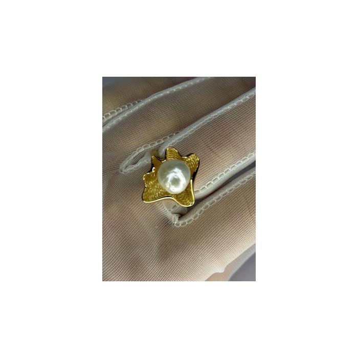 925 STERLING SILVER GOLD PLATED PEARL 