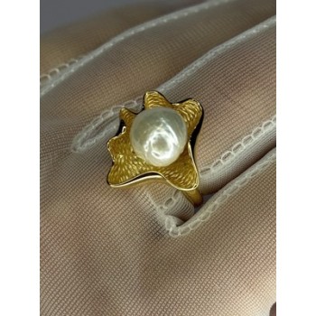 925 STERLING SILVER GOLD PLATED PEARL 