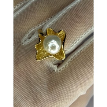 925 STERLING SILVER GOLD PLATED PEARL 