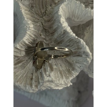 Colorful Native American 925 Sterling Silver Multi Gemstone Ring Size 5