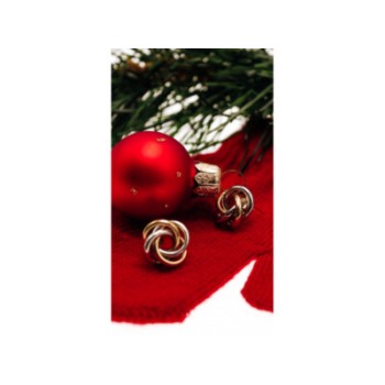 14K WHITE & YELLOW GOLD EARRINGS