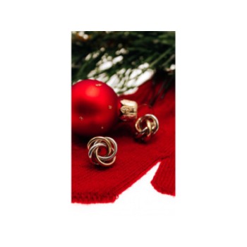 14K WHITE & YELLOW GOLD EARRINGS