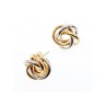 14K WHITE & YELLOW GOLD EARRINGS