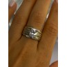 Beautiful 925 Sterling Silver Gold Plated CZ Ring Size 9