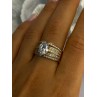 Beautiful 925 Sterling Silver Gold Plated CZ Ring Size 9