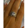 Beautiful 925 Sterling Silver Gold Plated CZ Ring Size 9