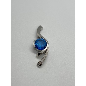 925 STERLING SILVER CZ PENDANT LENGHT 45 mm