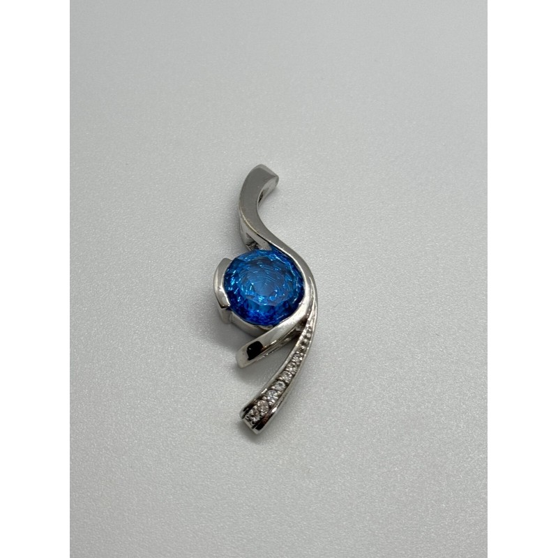 925 STERLING SILVER CZ PENDANT LENGHT 45 mm