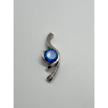 925 STERLING SILVER CZ PENDANT LENGHT 45 mm