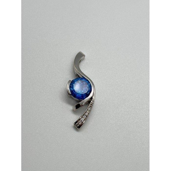 925 STERLING SILVER CZ PENDANT LENGHT 45 mm