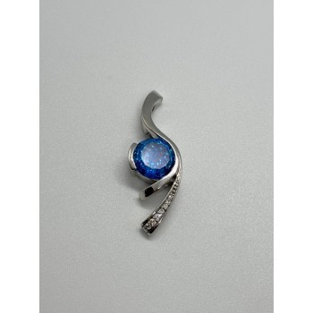 925 STERLING SILVER CZ PENDANT LENGHT 45 mm