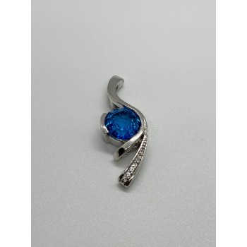 925 STERLING SILVER CZ PENDANT LENGHT 45 mm