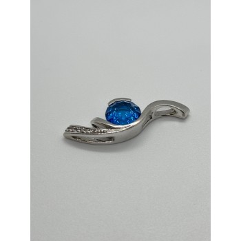 925 STERLING SILVER CZ PENDANT LENGHT 45 mm