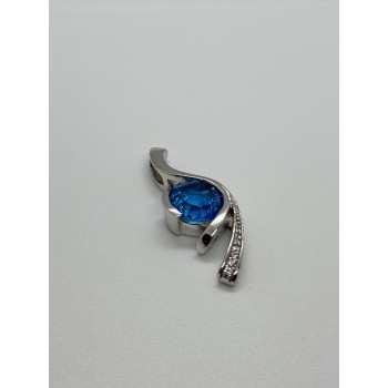 925 STERLING SILVER CZ PENDANT LENGHT 45 mm