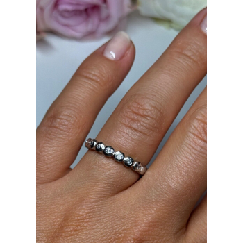 925 Sterling Silver CZ Ring Size 7