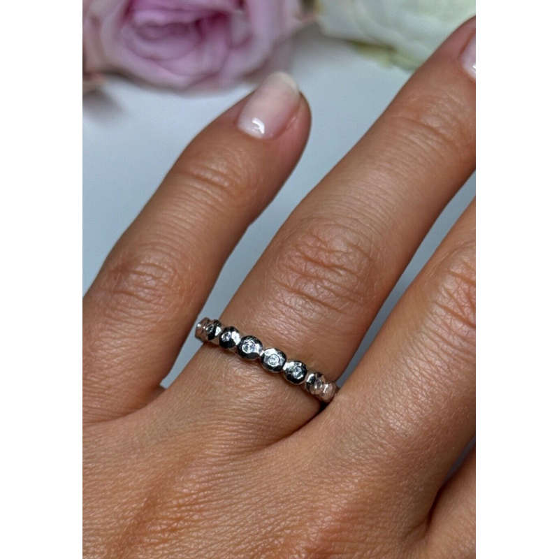 925 Sterling Silver CZ Ring Size 7